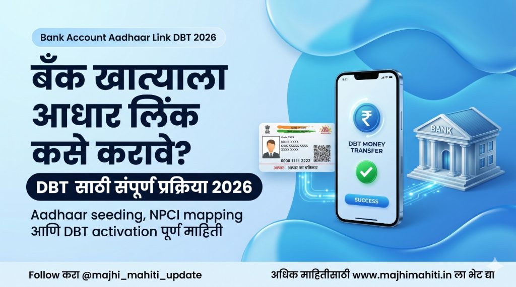 Bank Account Aadhaar Link DBT process 2026