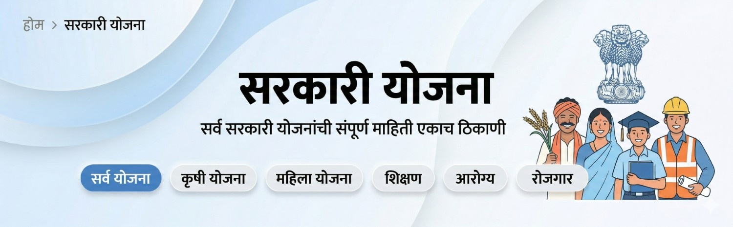 भारत सरकारच्या नवीन सरकारी योजना 2026 माहिती" "Maharashtra sarkari yojana list for farmers 2026" "PM government schemes apply online full details" "शेतकऱ्यांसाठी सरकारी योजना माहिती"