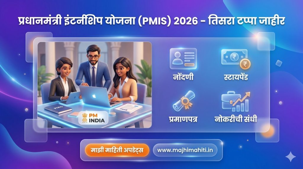 प्रधानमंत्री इंटर्नशिप योजना 2026 तिसरा टप्पा